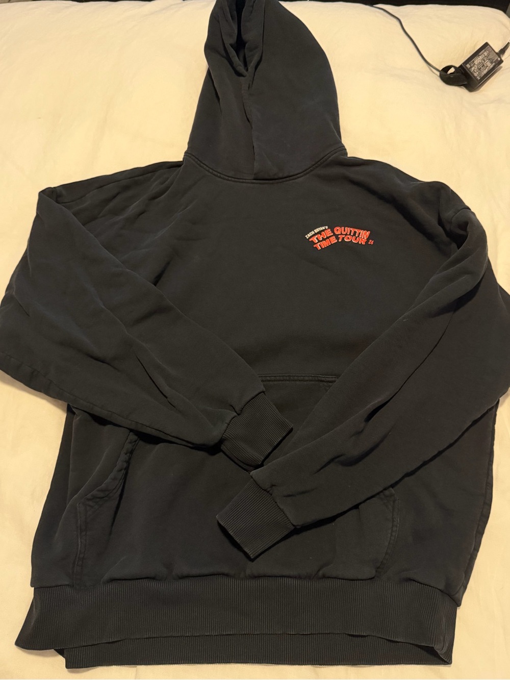Zach Bryan Quittin Time Tour Black Hoodie